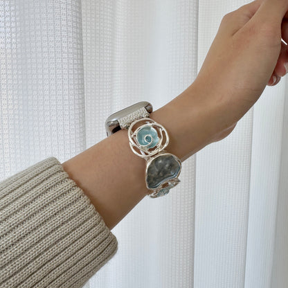 Rosette Apple Watch Bracelet - Ocean Blue