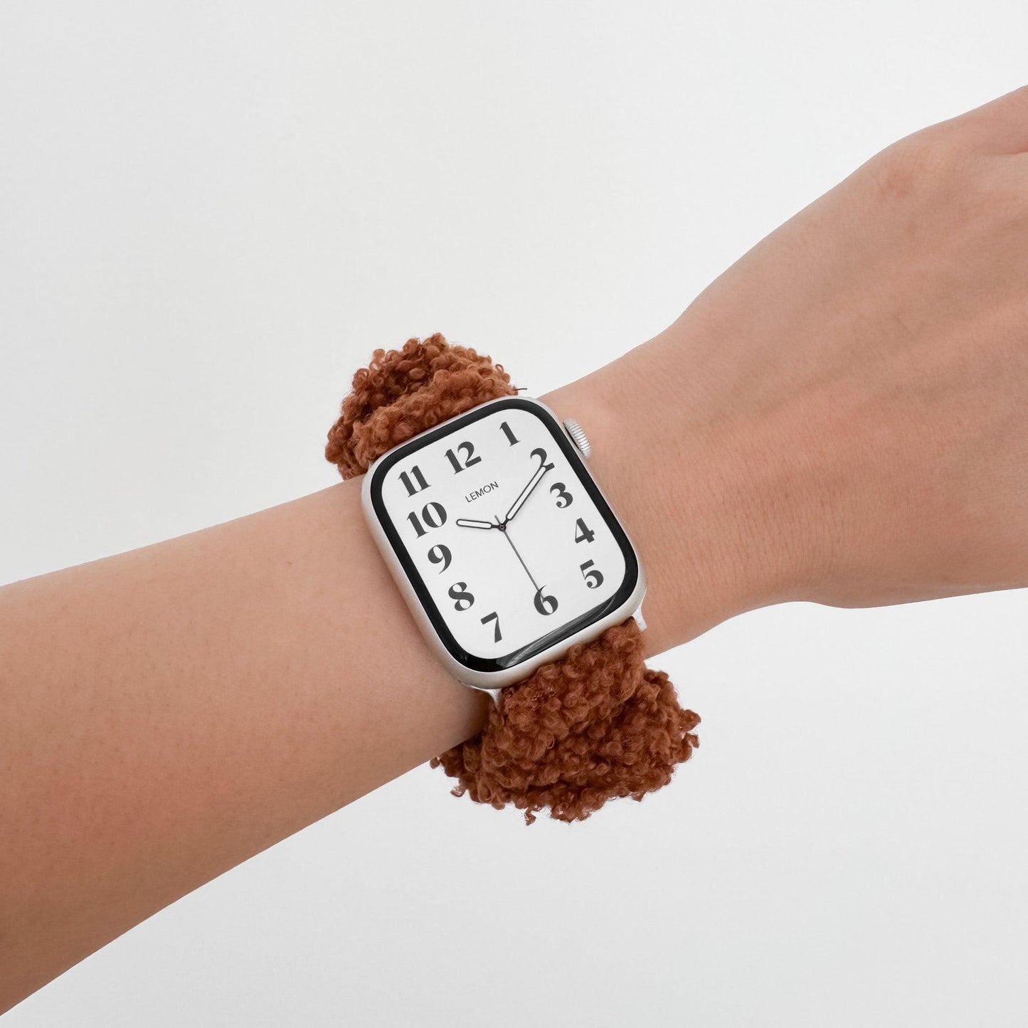 Teddy Scrunchie Apple Watch Band - Brown