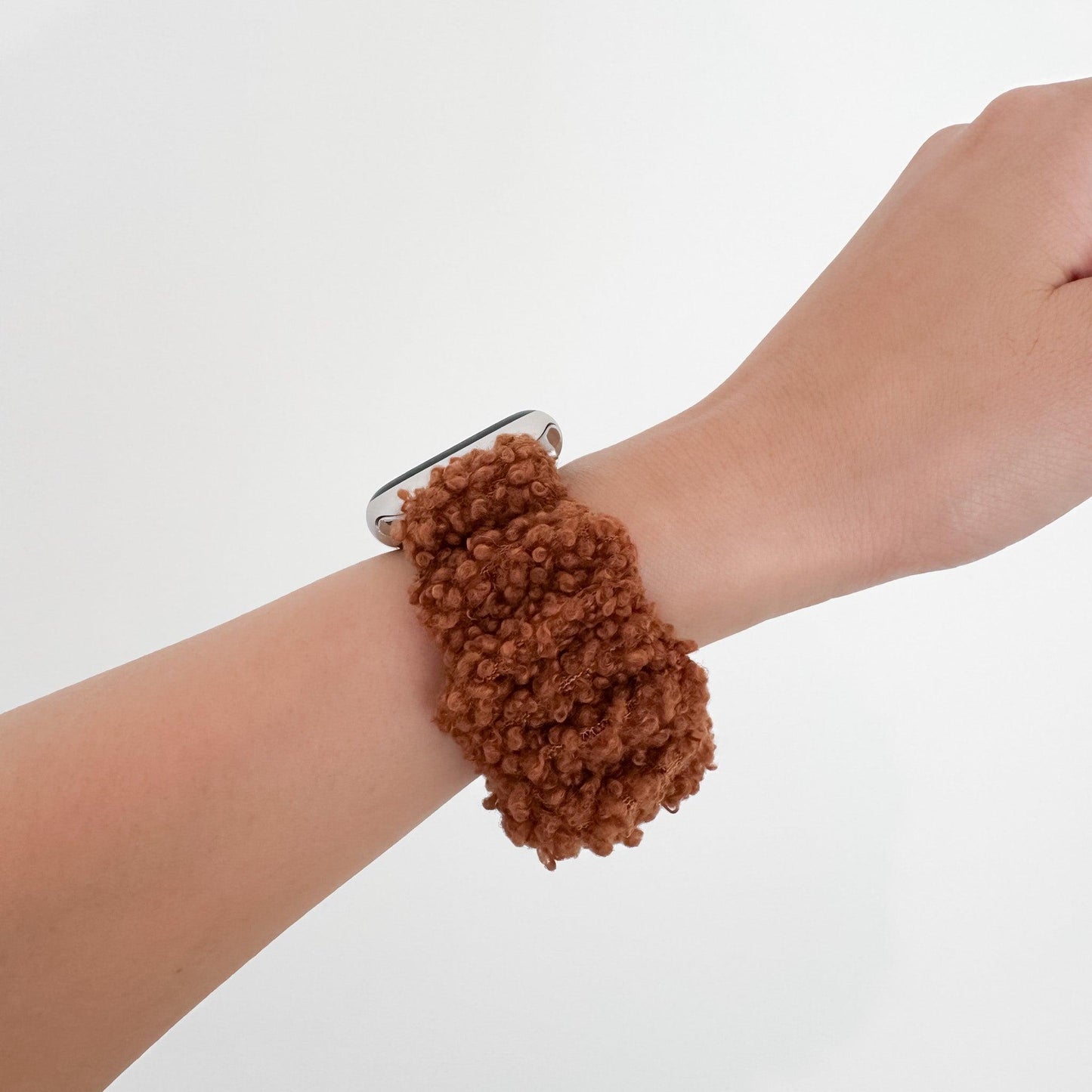 Teddy Scrunchie Apple Watch Band - Brown