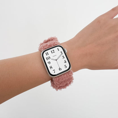 Teddy Scrunchie Apple Watch Band - Rose Pink