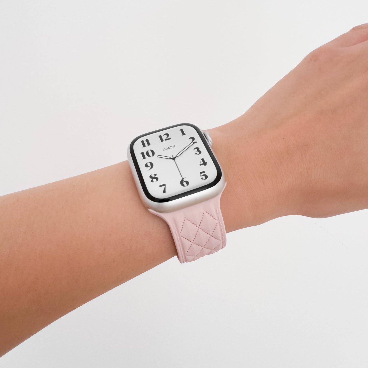 Lattice Rubber Apple Watch Band - Pink