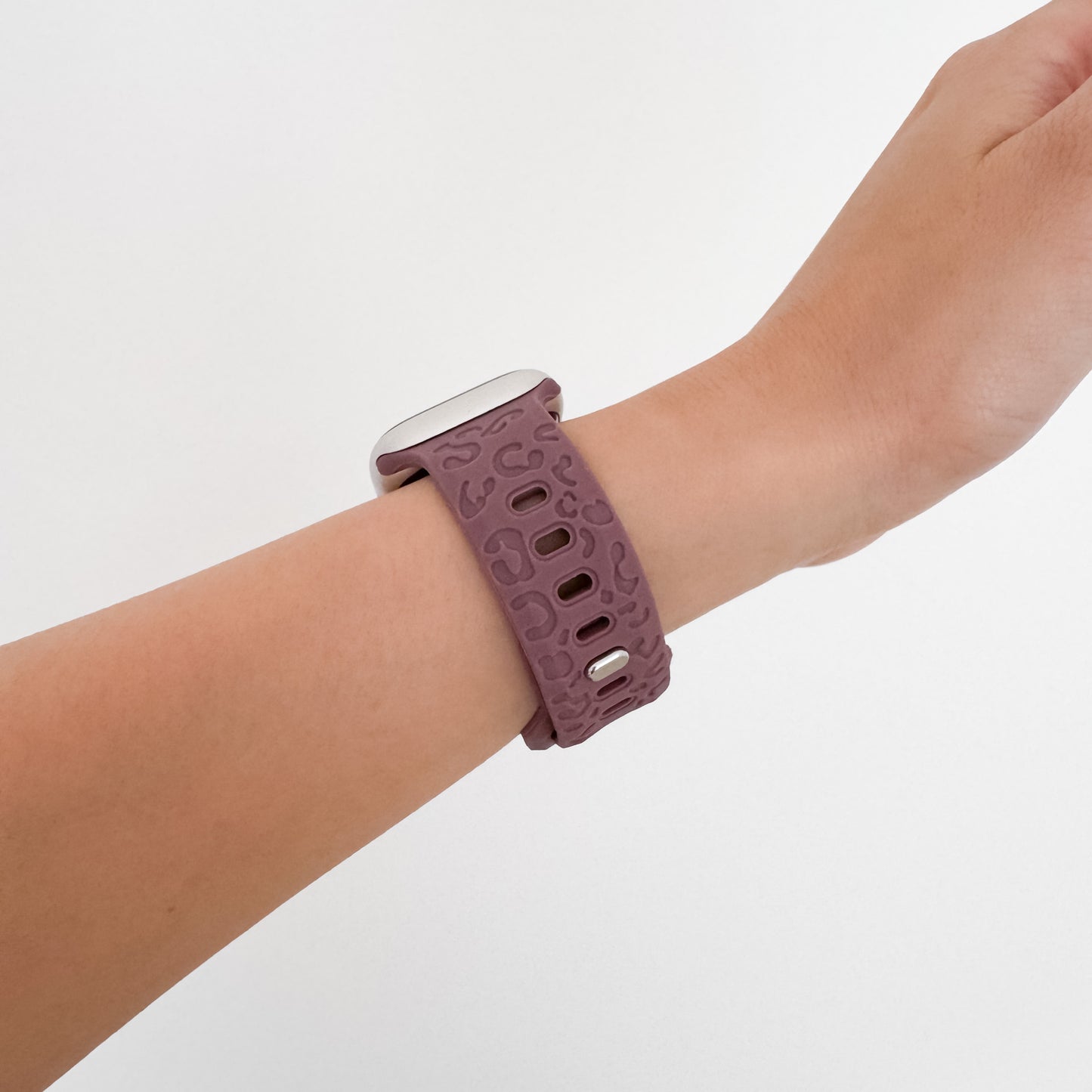 Leopard Rubber Apple Watch Band - Purple