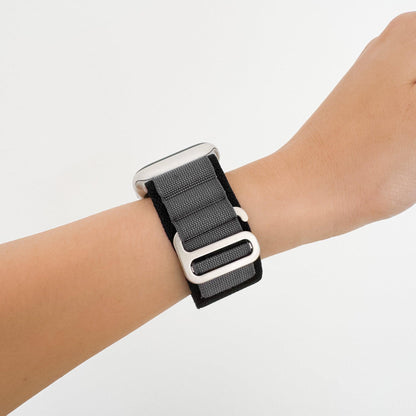 Mountain Nylon Apple Watch Band - Black & Grey