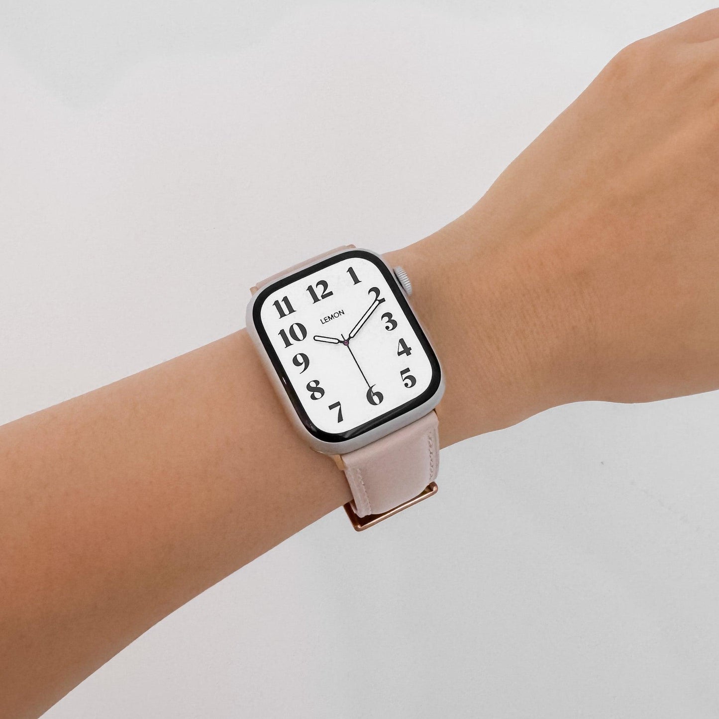 Candy Colored Leather Apple Watch Band - Blush Pink