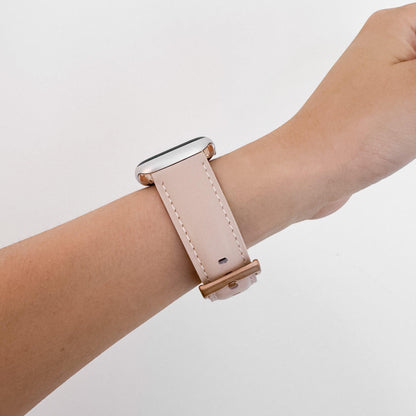 Candy Colored Leather Apple Watch Band - Blush Pink