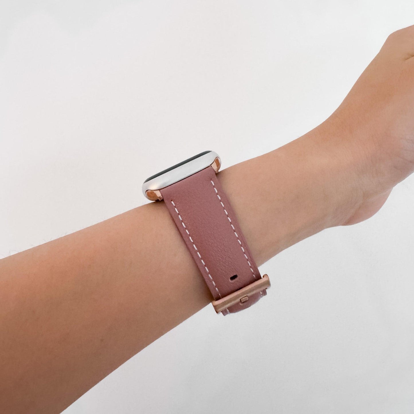 Candy Colored Leather Apple Watch Band - Berry