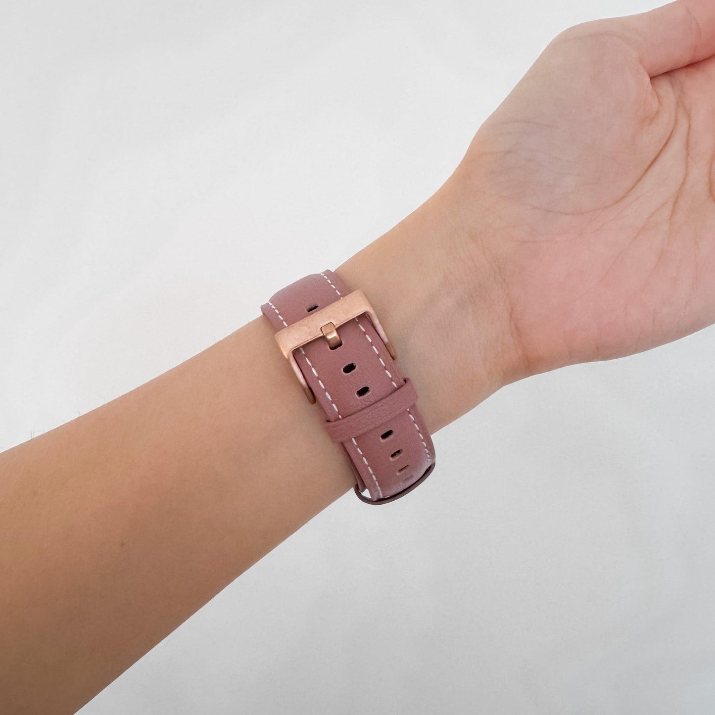 Candy Colored Leather Apple Watch Band - Berry