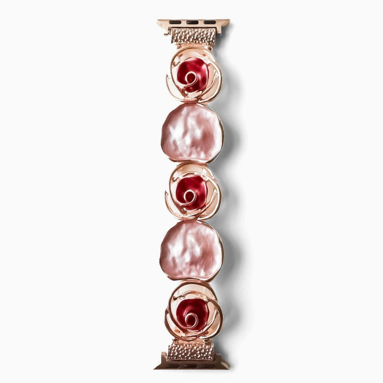 Rosette Apple Watch Bracelet - Pink Red