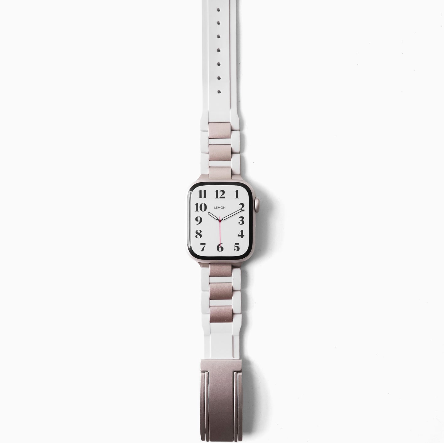 Silicone-Steel Magnetic Apple Watch Strap - Starlight