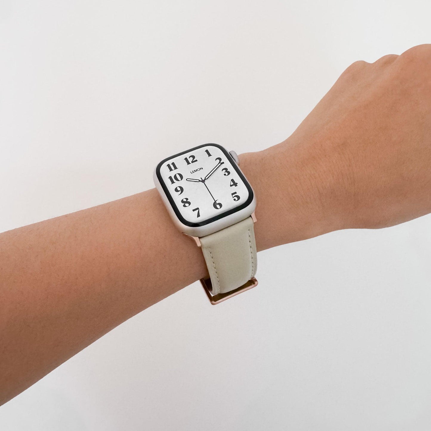 Soft Leather Apple Watch Strap - Starlight