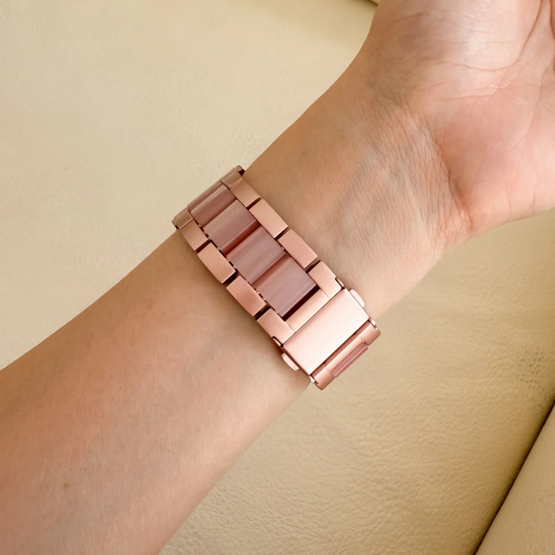 (St-Steel) グローアップルウォッチストラップ - ピンク