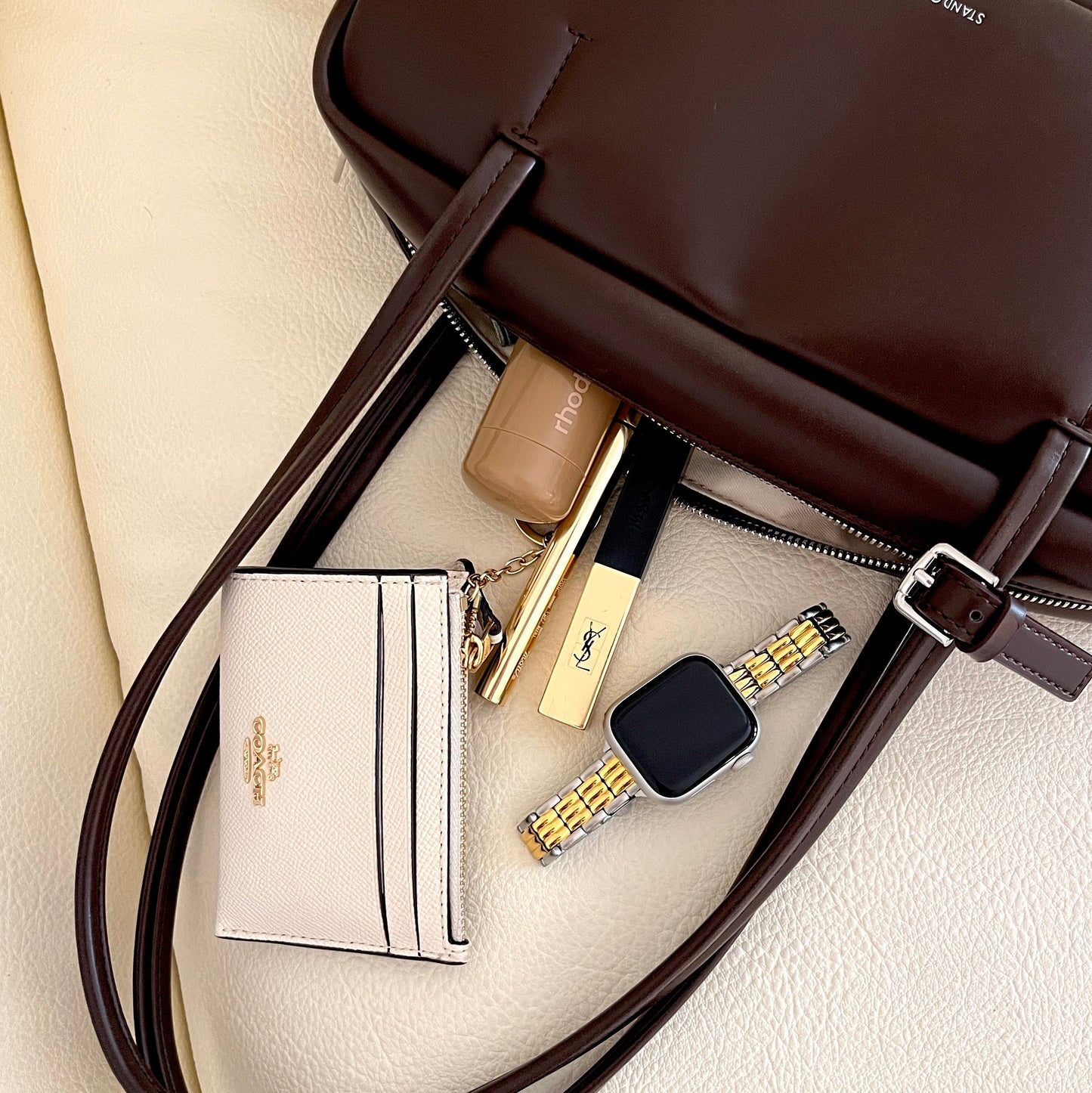 (St-Steel) Moonlight Apple Watch Strap - Two Tone 13