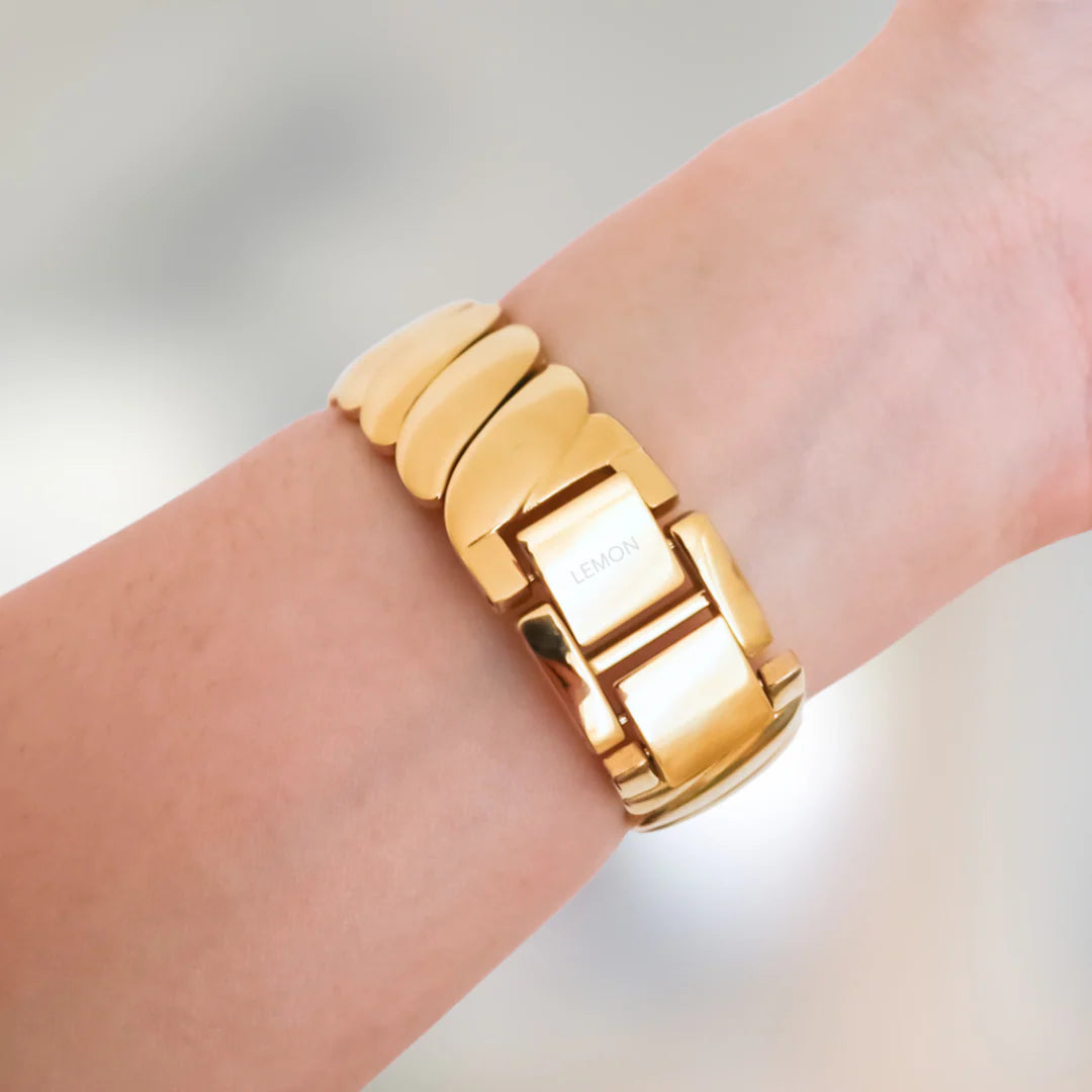 (St-Steel) ツイストグラム アップルウォッチ ブレスレット - ゴールド