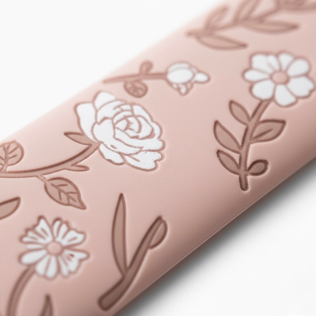 Wildflower Silicone Apple Watch Band - Pink 22