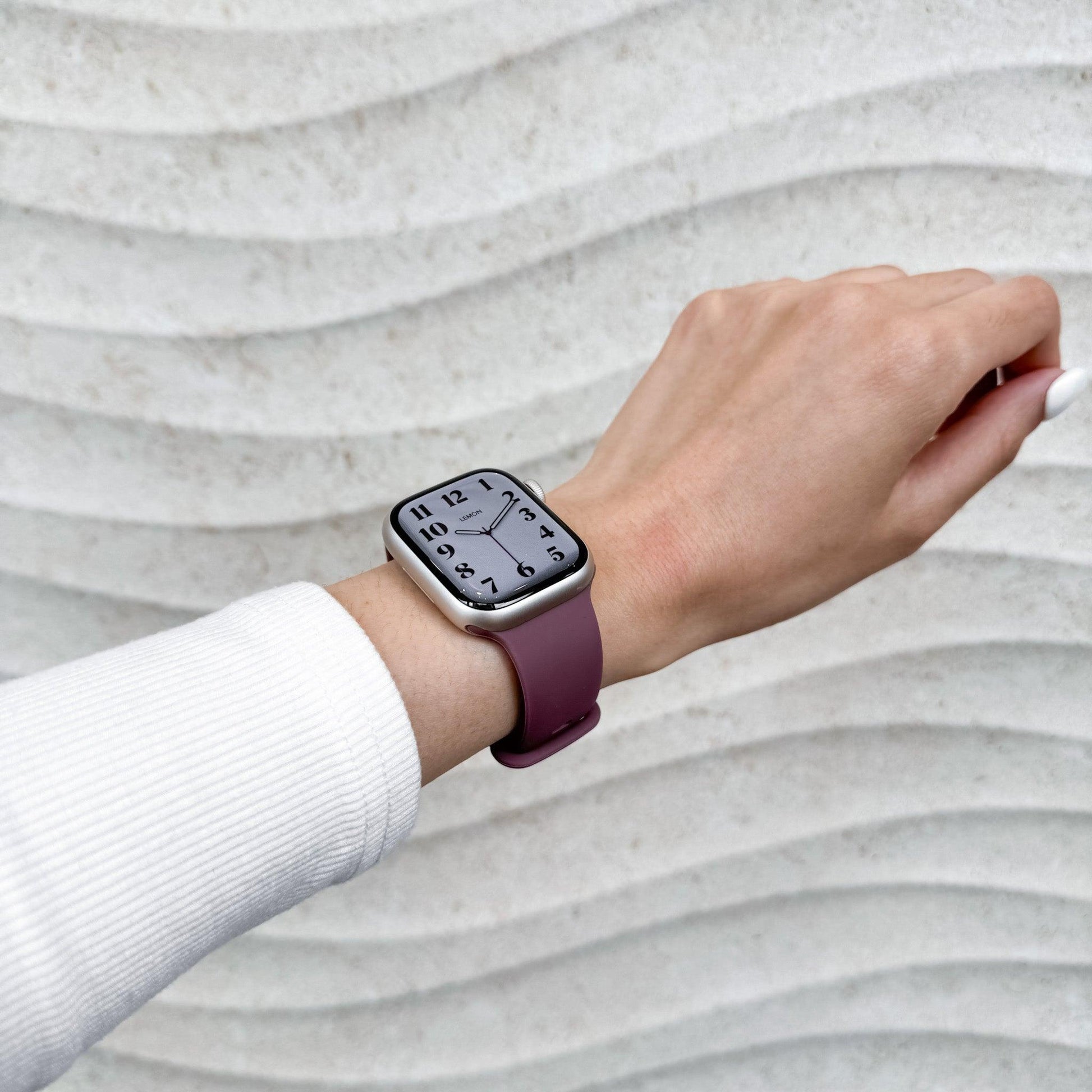 Classic Rubber Knob Apple Watch Band - Smoke Purple