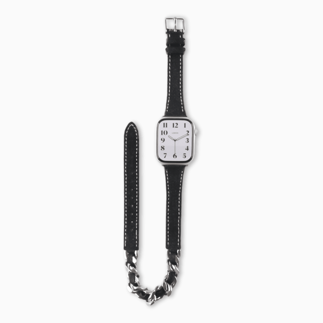 Demin Timeless Apple Watch Band - Black