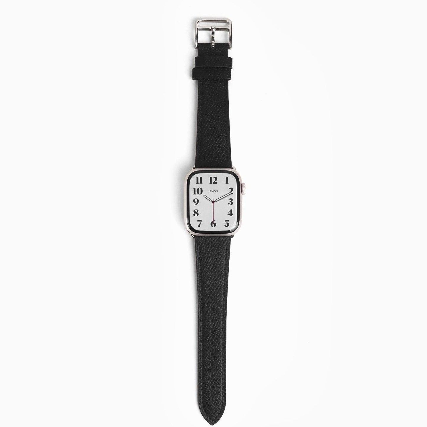 Florence Textured Leather Apple Watch Band - Black