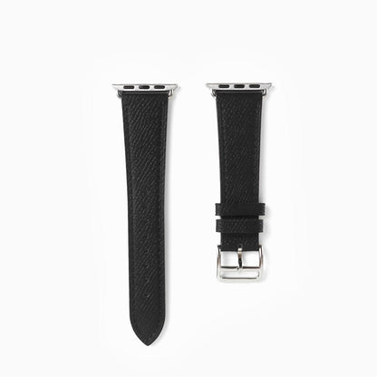 Florence Textured Leather Apple Watch Band - Black