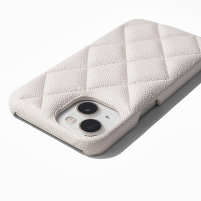 iPhone Quilt Case - Grained White