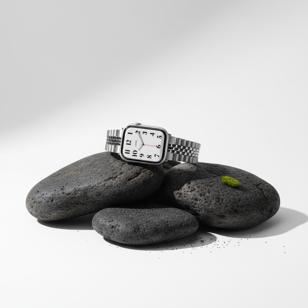 (St-Steel) ジュビリー アップル ウォッチ ストラップ - シルバー