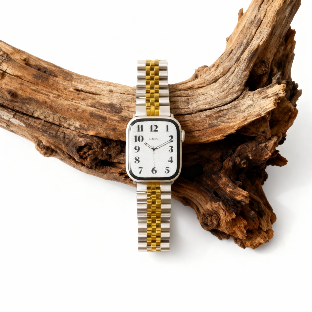 (St-Steel) ジュビリー アップル ウォッチ ストラップ - ツートン