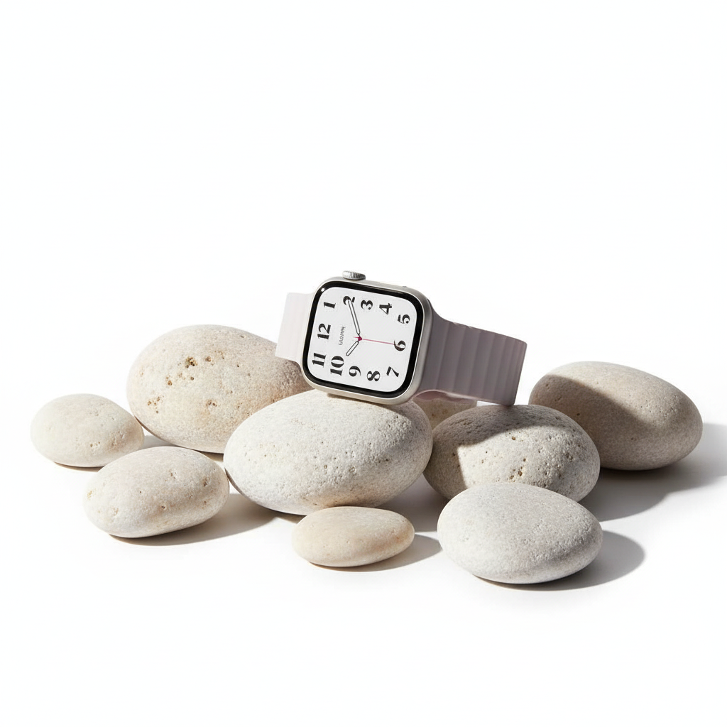 磁気スナップシリコンApple Watchバンド - Starlight & Pink