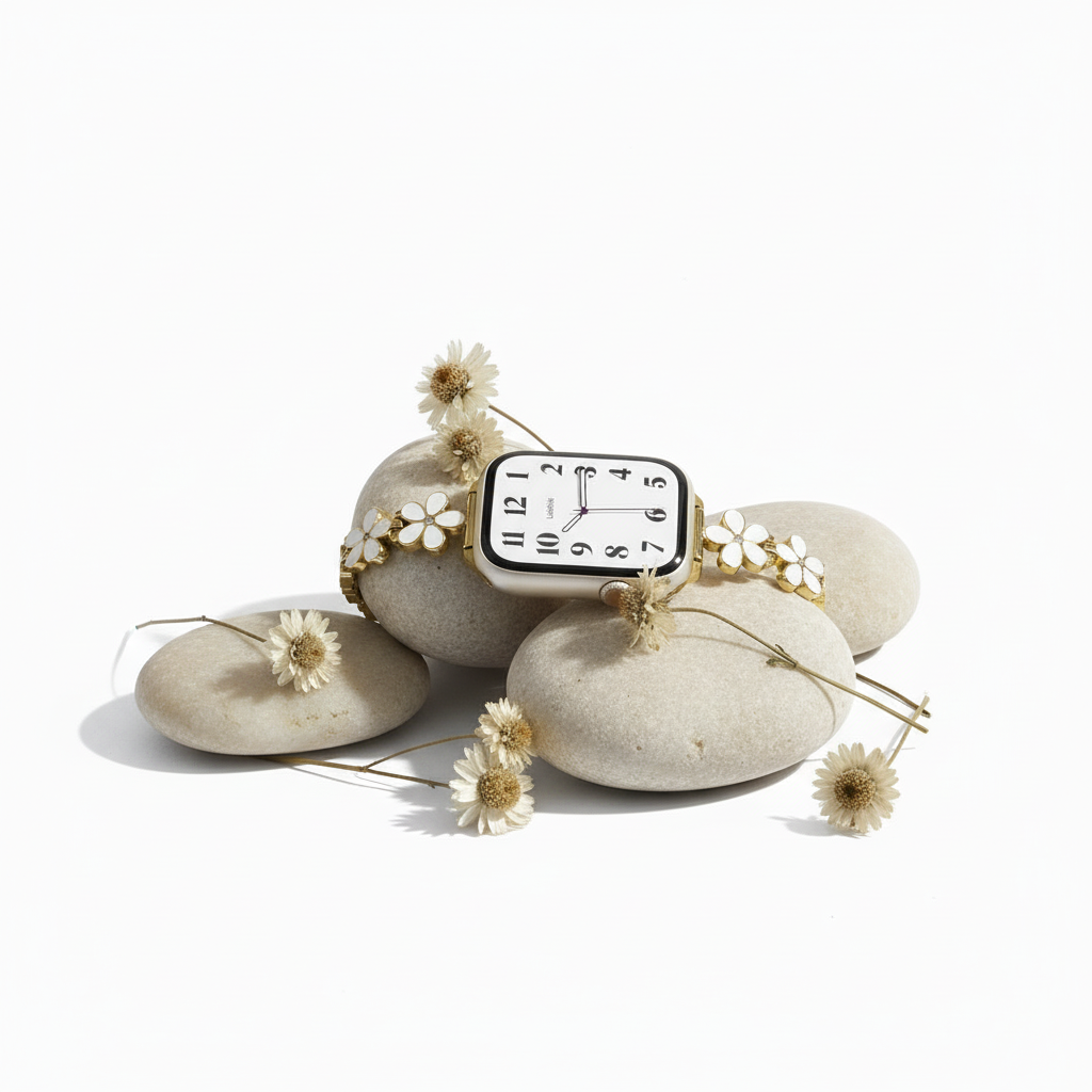 ミッドナイトフルール Apple Watch ブレスレット - ホワイト