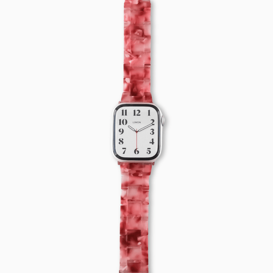 Polly Resin Apple Watch Band - Cherry Red