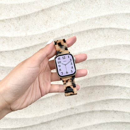 Polly Resin Apple Watch Band - Ivory Tortoiseshell