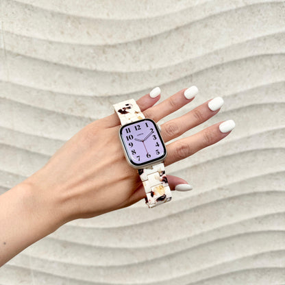 Polly Resin Apple Watch Band - Nougat