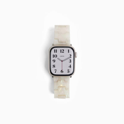 Polly Resin Apple Watch Band - Pearl White