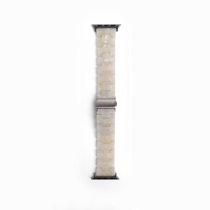 Polly Resin Apple Watch Band - Pearl White