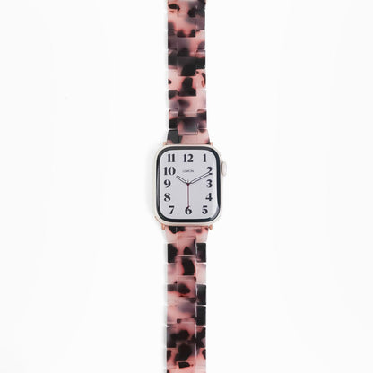 Polly Resin Apple Watch Band - Pink Tortoiseshell