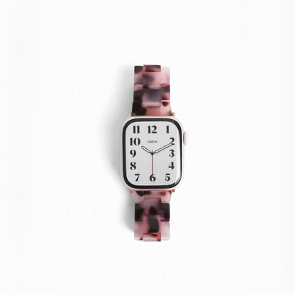 Polly Resin Apple Watch Band - Pink Tortoiseshell