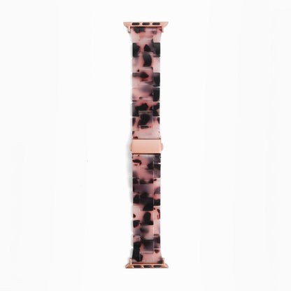 Polly Resin Apple Watch Band - Pink Tortoiseshell