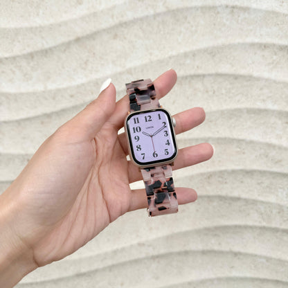 Polly Resin Apple Watch Band - Pink Tortoiseshell