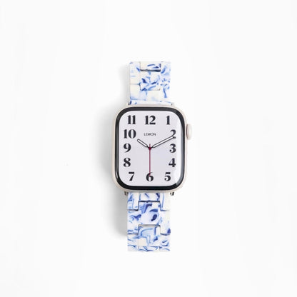 Polly Resin Apple Watch Band - Porcelain Blue