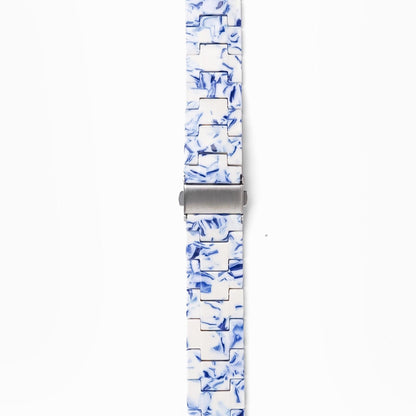 Polly Resin Apple Watch Band - Porcelain Blue