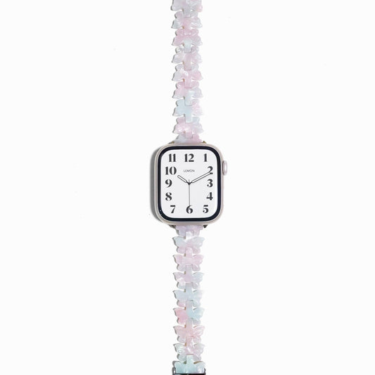 Resin Butterfly Apple Watch Band - Cotton Candy