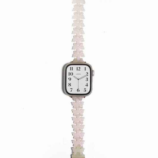 Resin Butterfly Apple Watch Band - Creamy Pink