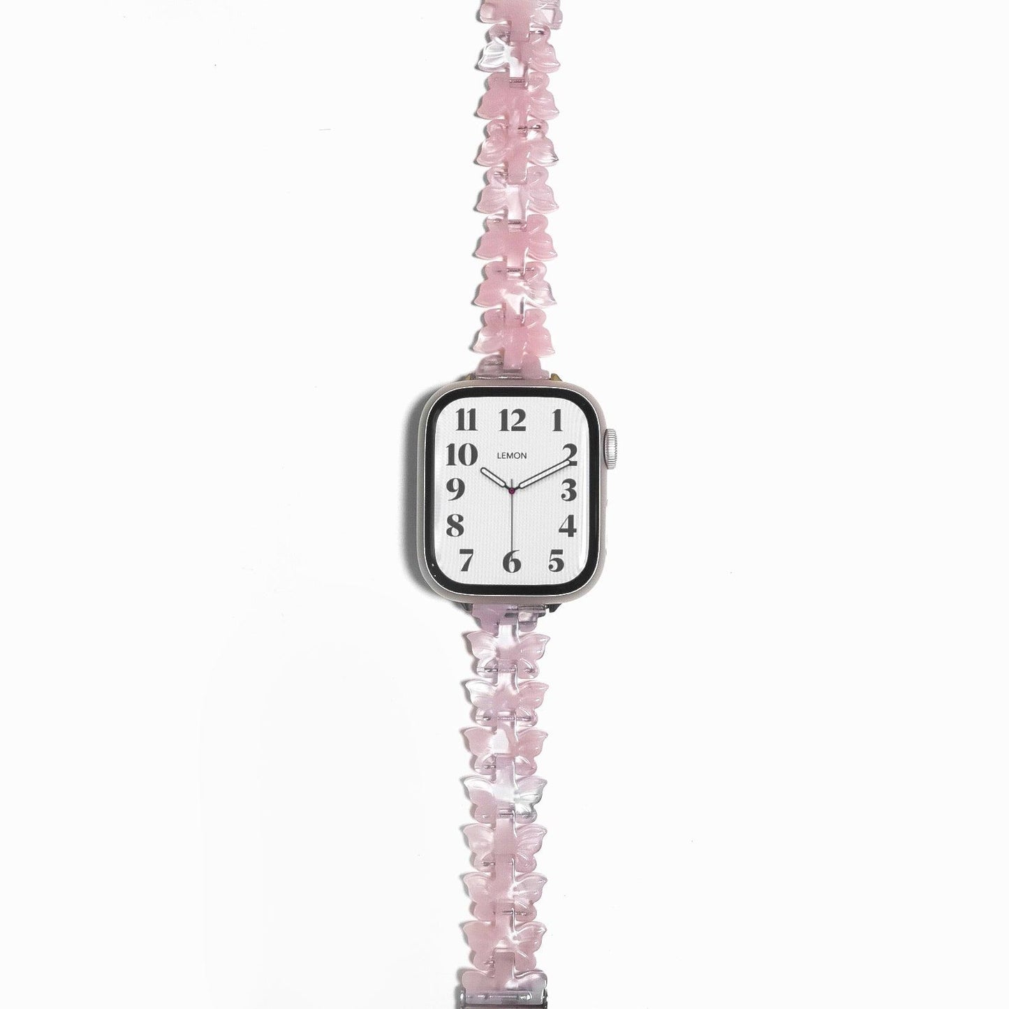 Resin Butterfly Apple Watch Band - Light Pink