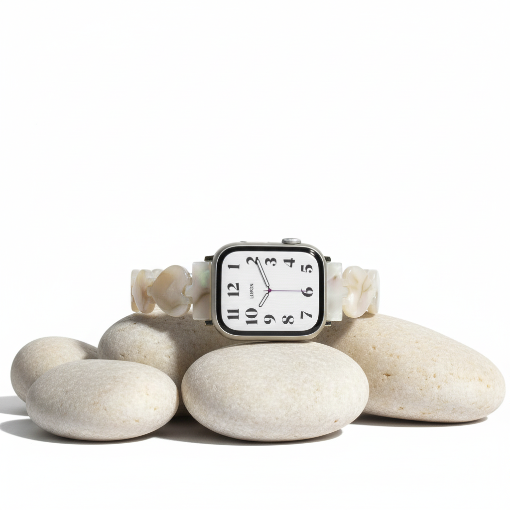 Resin Heart Chain Apple Watch Strap - Starlight