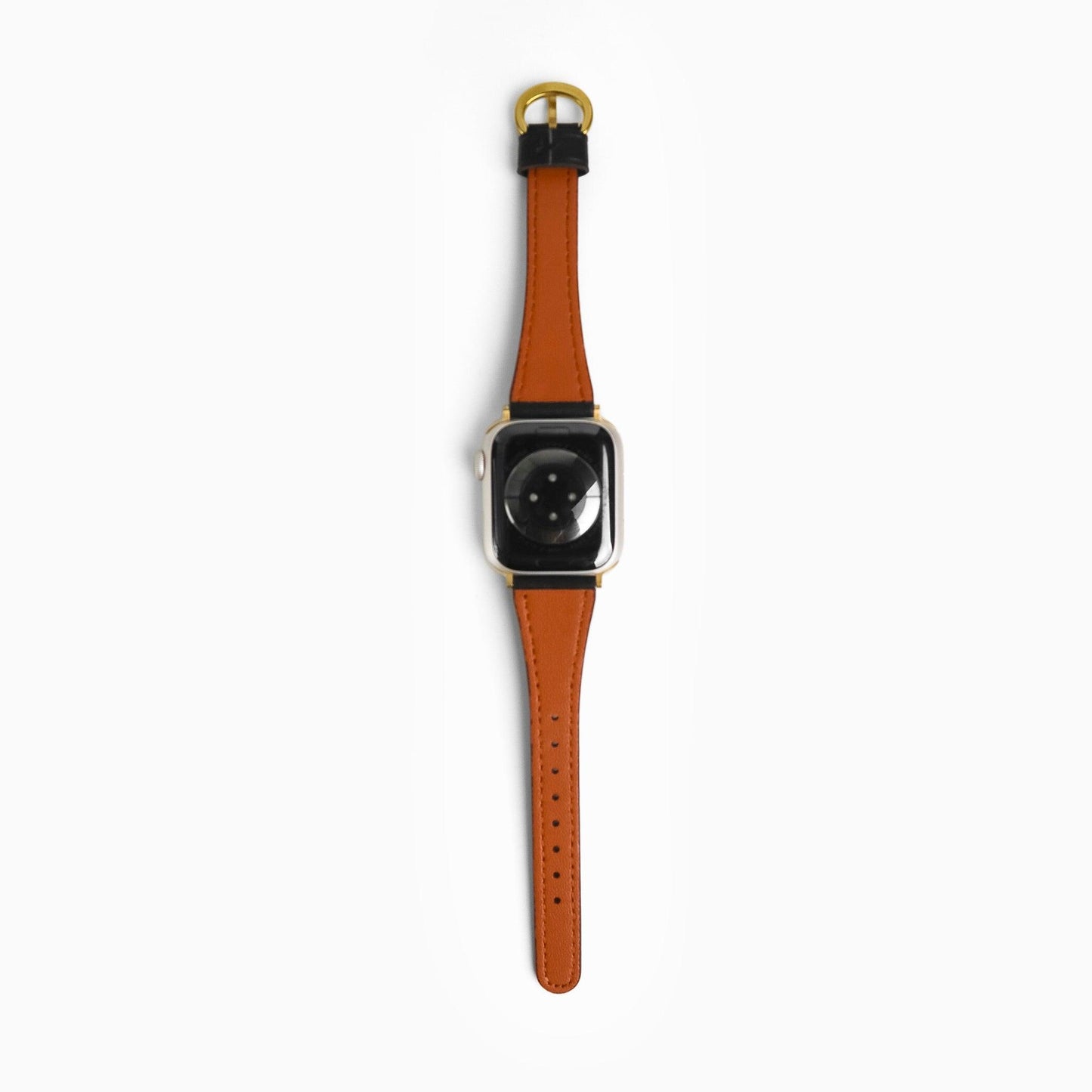 Slim Horseshoe Leather Apple Watch Band - Black