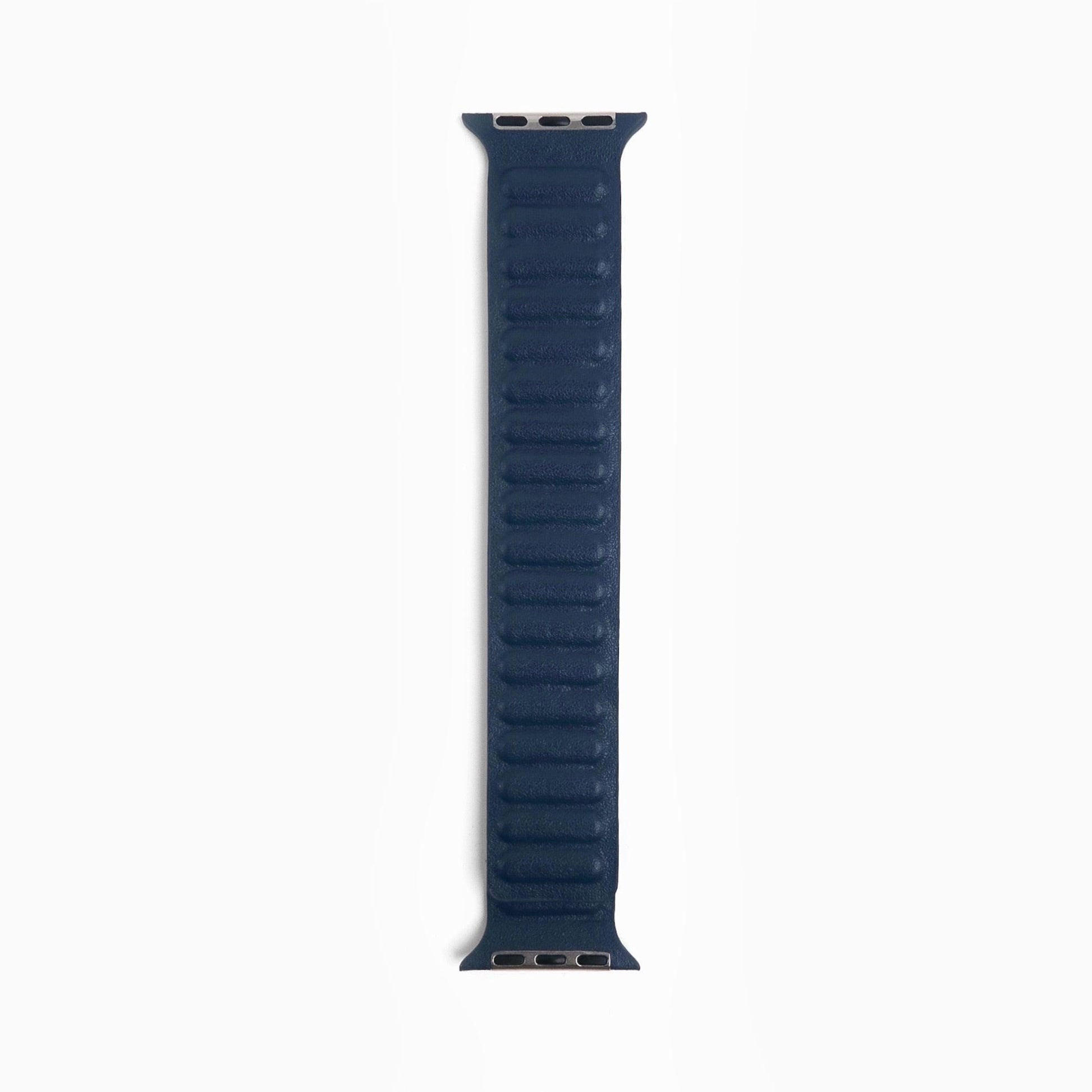 Snap Leather Loop Apple Watch Band - Midnight Blue