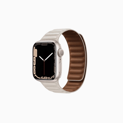 Snap Leather Loop Apple Watch Band - Starlight