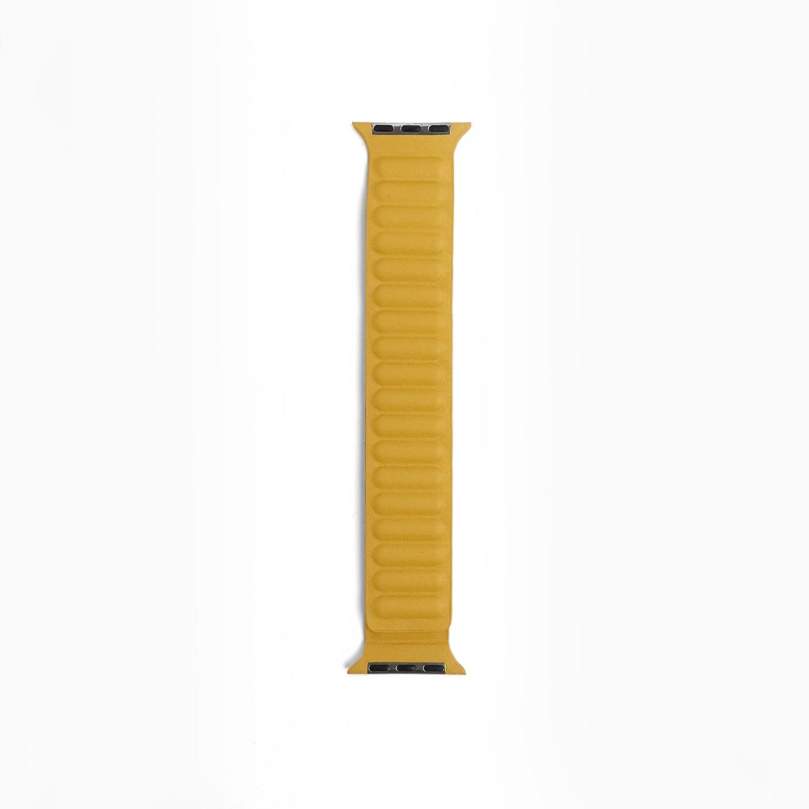 Snap Leather Loop Apple Watch Band - Yellow