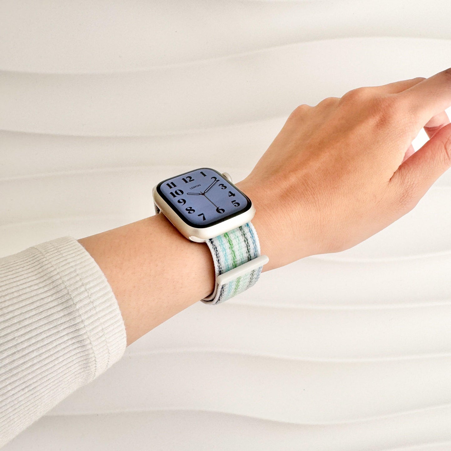 Soft Nylon Apple Watch Loop - Light Blue