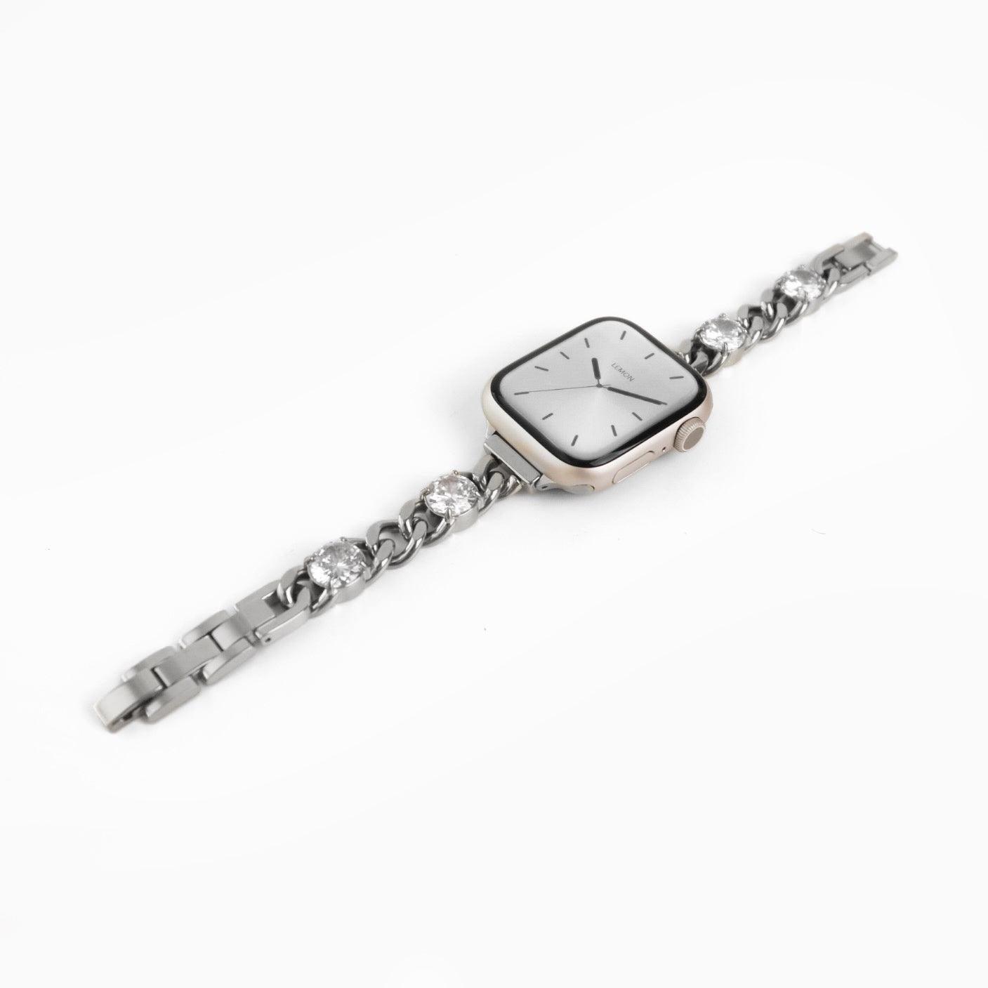 (St-Steel) Blossom Apple Watch Bracelet - Silver