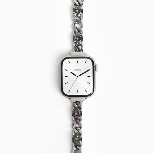 (St-Steel) Blossom Apple Watch Bracelet - Silver Paradise
