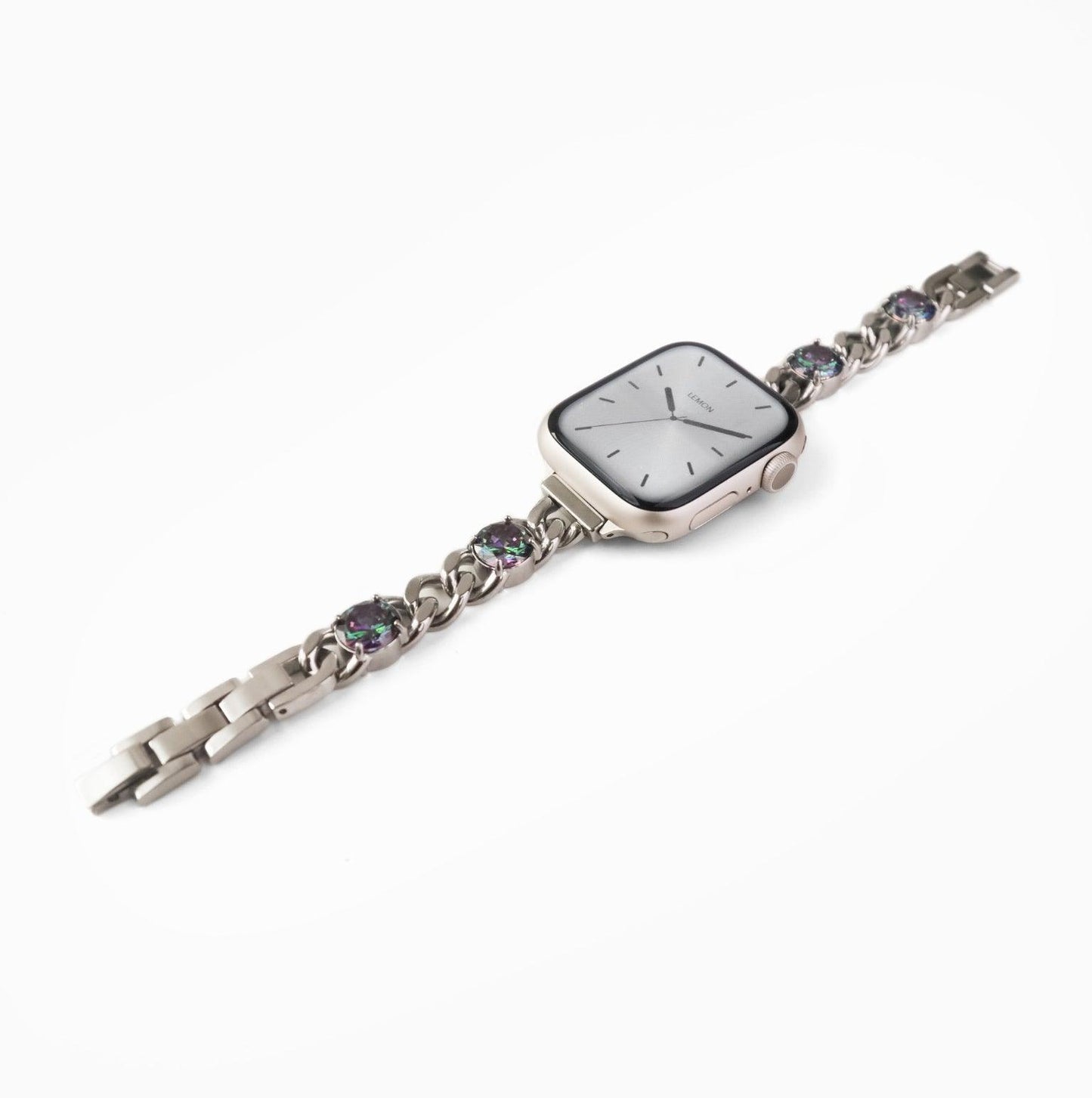(St-Steel) Blossom Apple Watch Bracelet - Silver Paradise